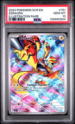 Zeraora [Illustration Rare] #151 PSA 10 [Pokemon Stellar Crown 2024]