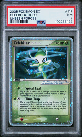 Celebi Ex Holo [Unseen Forces] #117 PSA 7 [Ex Unseen Forces 2005]