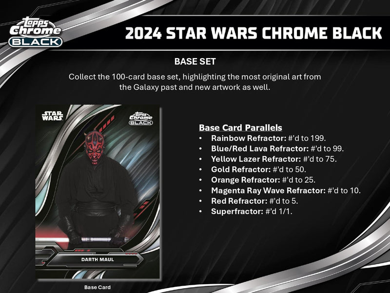 Topps Star Wars Chrome Black 2024 - Hobby Box