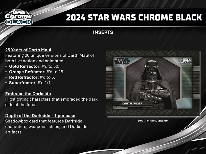 Topps Star Wars Chrome Black 2024 - Hobby Box