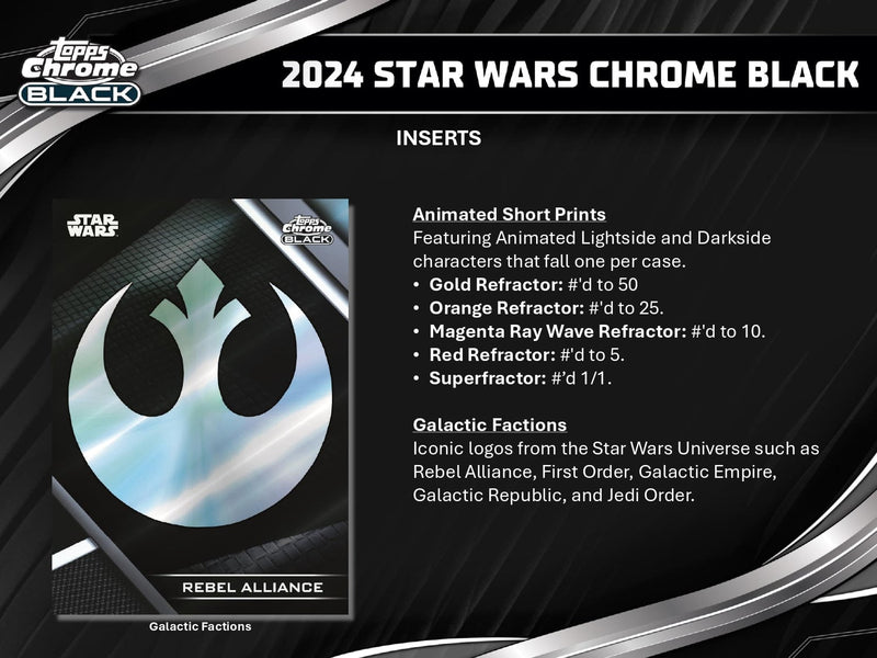 Topps Star Wars Chrome Black 2024 - Hobby Box
