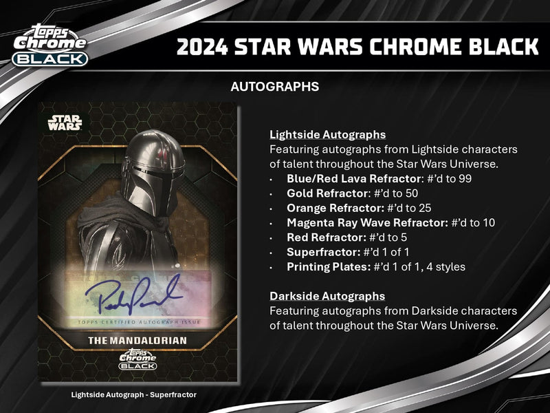 Topps Star Wars Chrome Black 2024 - Hobby Box