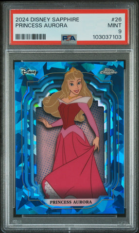 Princess Aurora #26 PSA 9 [Topps Chrome Disney Sapphire Edition 2024]