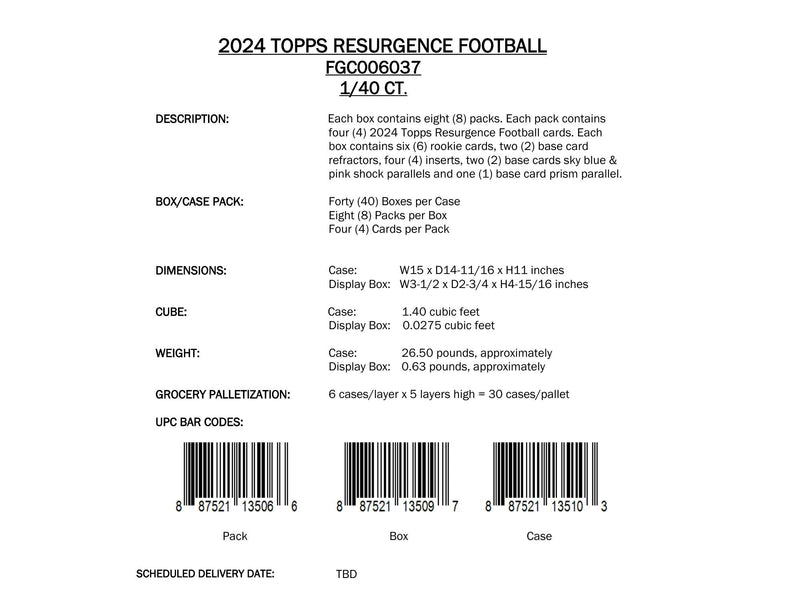 Topps Resurgence Football 2024 - Value Box