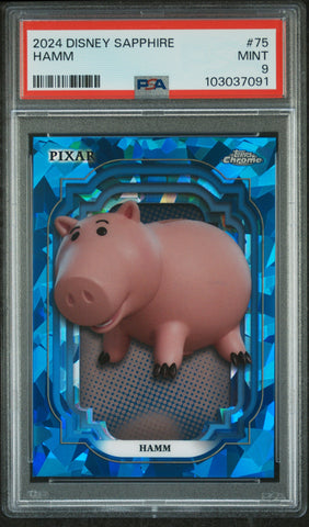 Hamm #75 PSA 9 [Topps Chrome Disney Sapphire Edition 2024]
