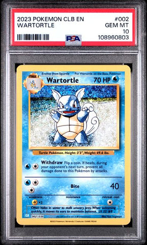 Wartortle #2 PSA 10 [Pokemon CLB Trading Card Game Classic 2023]