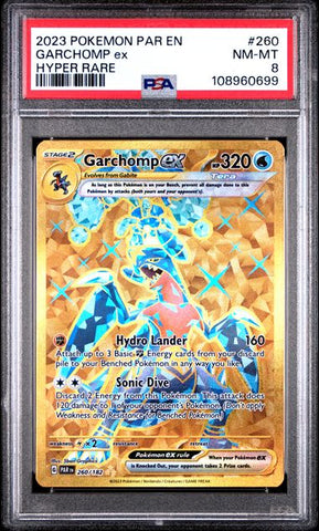 Garchomp Ex [Hyper Rare] #260 PSA 8 [Pokemon Paradox Rift 2023]