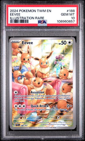 Eevee [Illustration Rare] #188 PSA 10 [Pokemon Twilight Masquerade 2024]