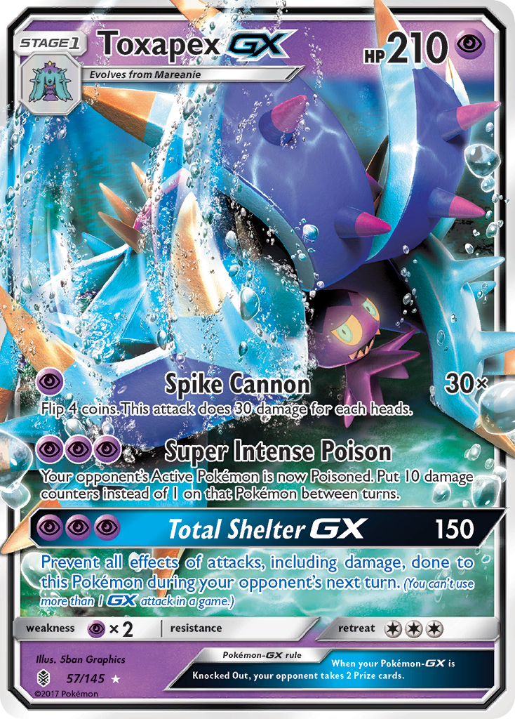 Toxapex GX (57/145) [Sun & Moon: Guardians Rising]