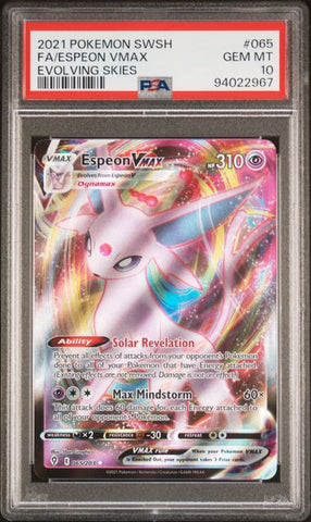 Espeon VMAX #65 PSA 10 [Evolving Skies]