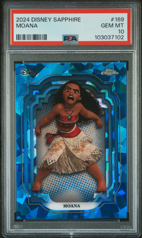 Moana #169 PSA 10 [Topps Chrome Disney Sapphire Edition 2024]