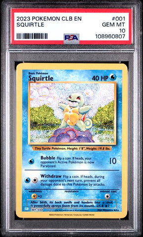Squirtle #1 PSA 10 [Pokemon CLB Trading Card Game Classic 2023]