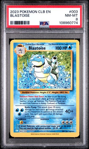 Blastoise #3 PSA 8 [Pokemon CLB Trading Card Game Classic 2023]