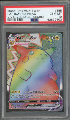 Pikachu VMAX #188 [Secret Rare] PSA 10 [Pokemon Sword & Shield Vivid Voltage 2020]