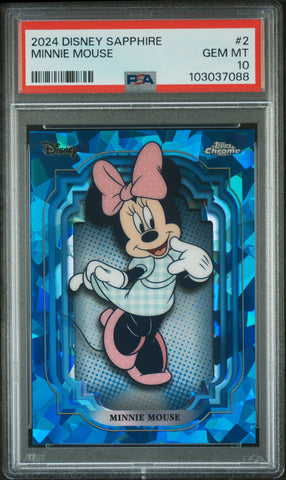 Minnie Mouse #2 PSA 10 [Topps Chrome Disney Sapphire Edition 2024]
