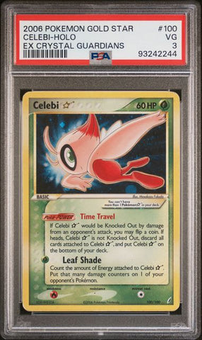 Celebi Gold Star #100 PSA 3 [Ex Crystal Guardians]