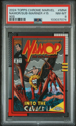 Namor/Sub-Mariner #15 #MN4 PSA 8 [Topps Chrome Marvel Marvel 90S 2024]