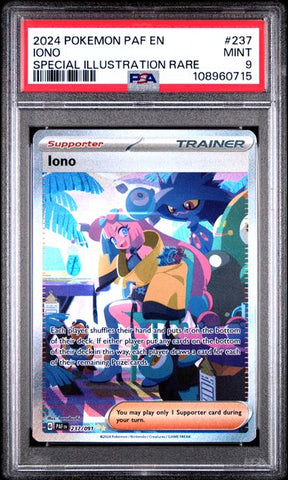 Iono [Special Illustration Rare] #237 PSA 9 [Pokemon Paldean Fates 2024]