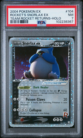 Rocket'S Snorlax Ex [Team Rocket Returns-Holo] #104 PSA 7 [Ex Team Rocket Returns 2004]