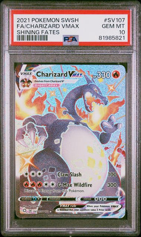 Charizard Vmax #SV107 PSA 10 [Pokemon Sword & Shield Shining Fates 2021]