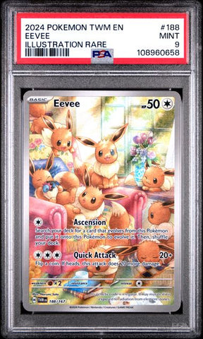 Eevee [Illustration Rare] #188 PSA 9 [Pokemon Twilight Masquerade 2024]