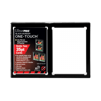 Ultra PRO 2-Card Black Border ONE-TOUCH Magnetic Holder
