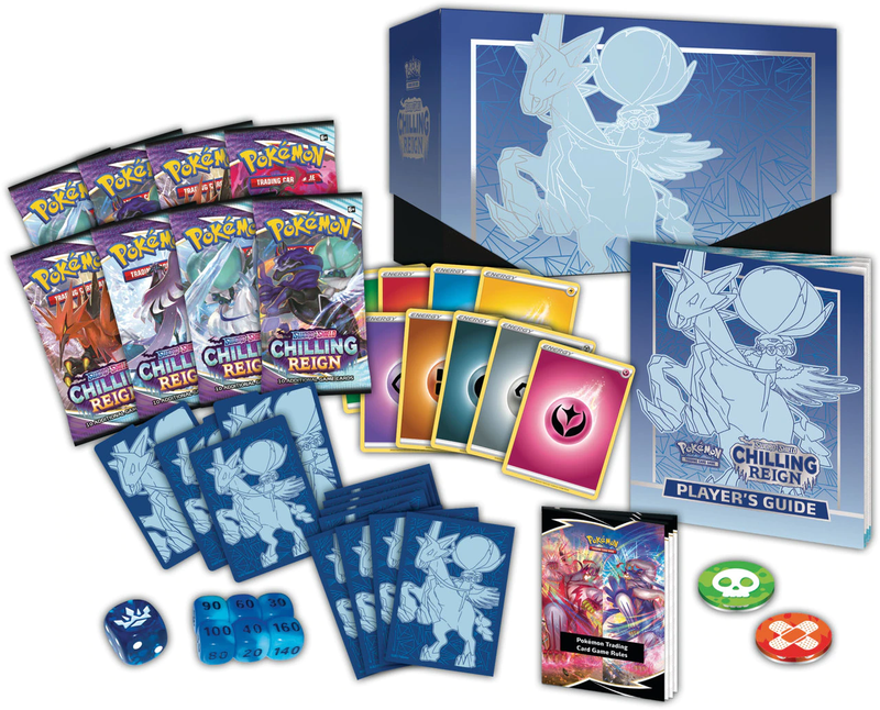 Pokemon Sword & Shield 6 Chilling Reign Blue Elite Trainer Box