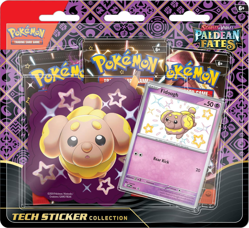 Pokemon Paldean Fates Fidough Tech Sticker Collection