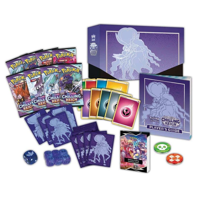 Pokemon Sword & Shield 6 Chilling Reign Purple Elite Trainer Box