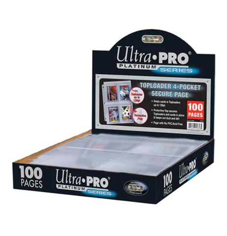 Ultra PRO 4-Pocket Secure Page for Toploaders (100)