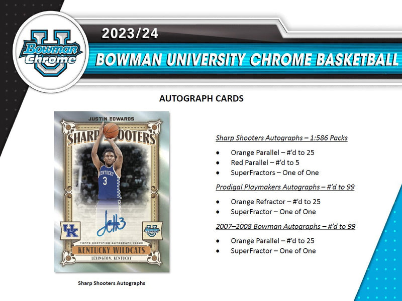 Topps Bowman University Chrome Basketball 2023/24 - Hobby Box