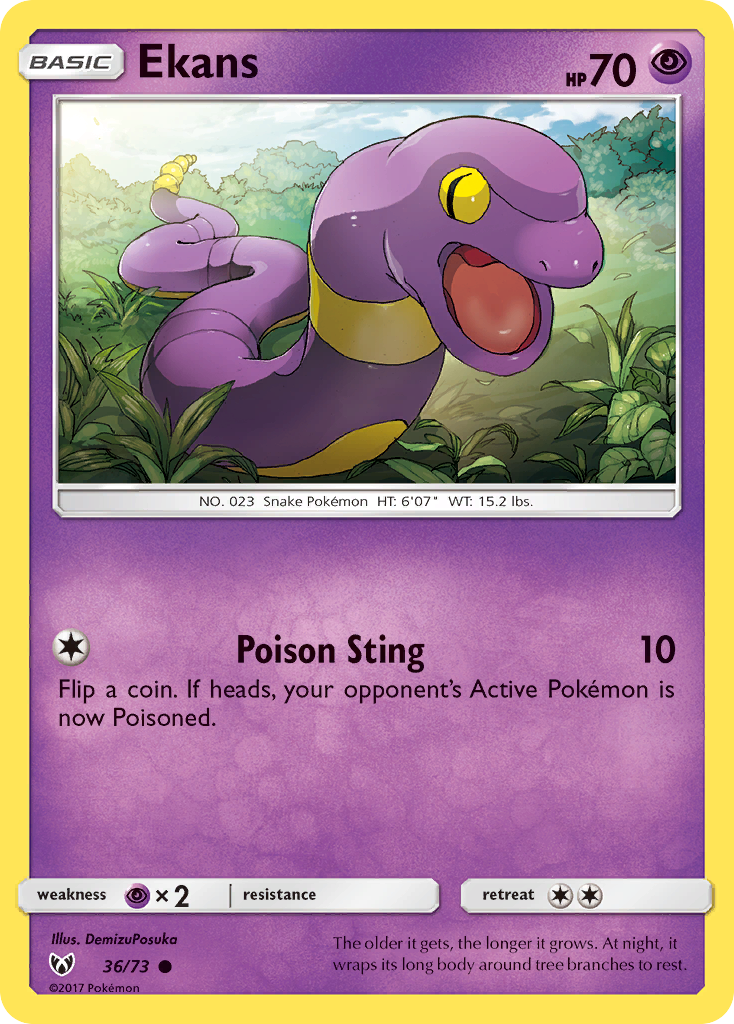 Ekans (36/73) [Sun & Moon: Shining Legends]