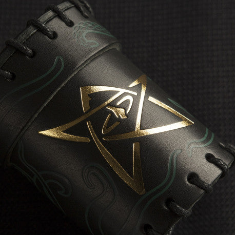 Call of Cthulhu Black & green-golden Leather Dice Cup 