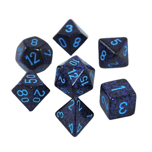 Speckled – Polyhedral Cobalt™ 7-Die Set indhold