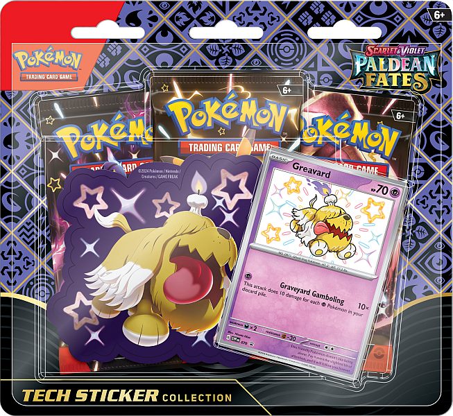 Pokemon Paldean Fates Greavard Tech Sticker Collection