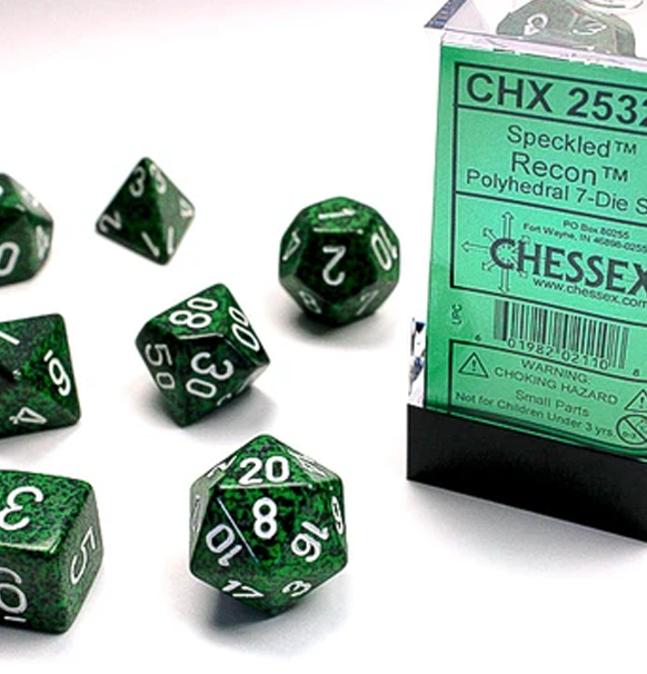 Speckled – Polyhedral Recon™ 7-Die Set forside