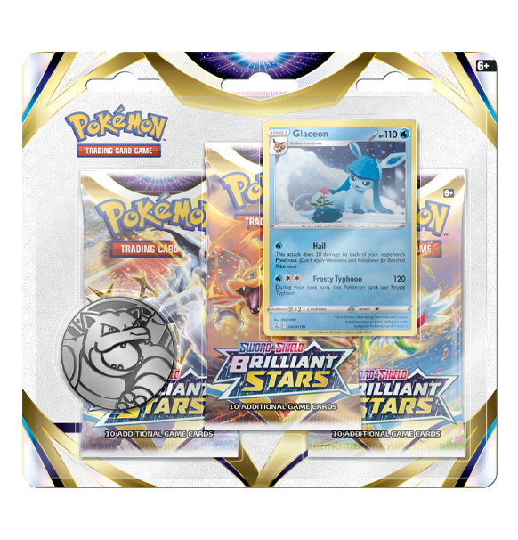 Pokemon Sword & Shield 9: Brilliant Stars - Triple Booster Blister