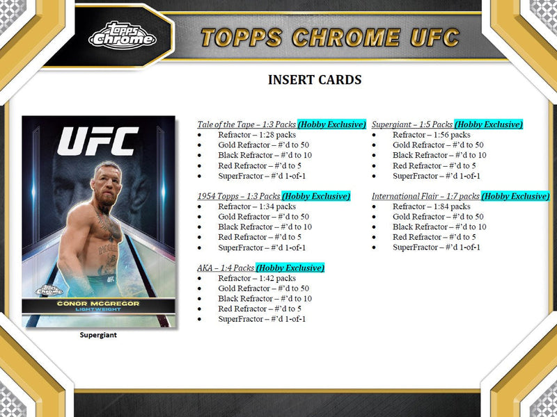 Topps Chrome UFC 2024 - Value Box