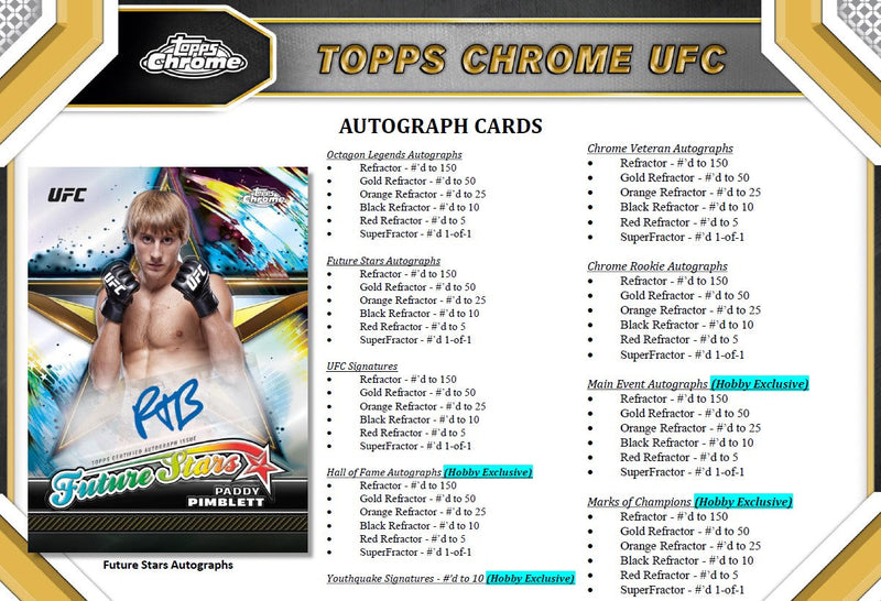 Topps Chrome UFC 2024 - Hobby Box