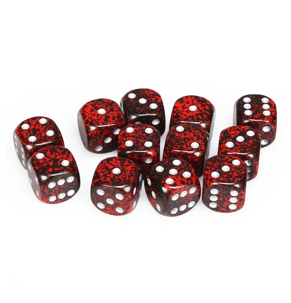 Speckled – 16mm d6 Silver Volcano™ Dice Block™ indhold